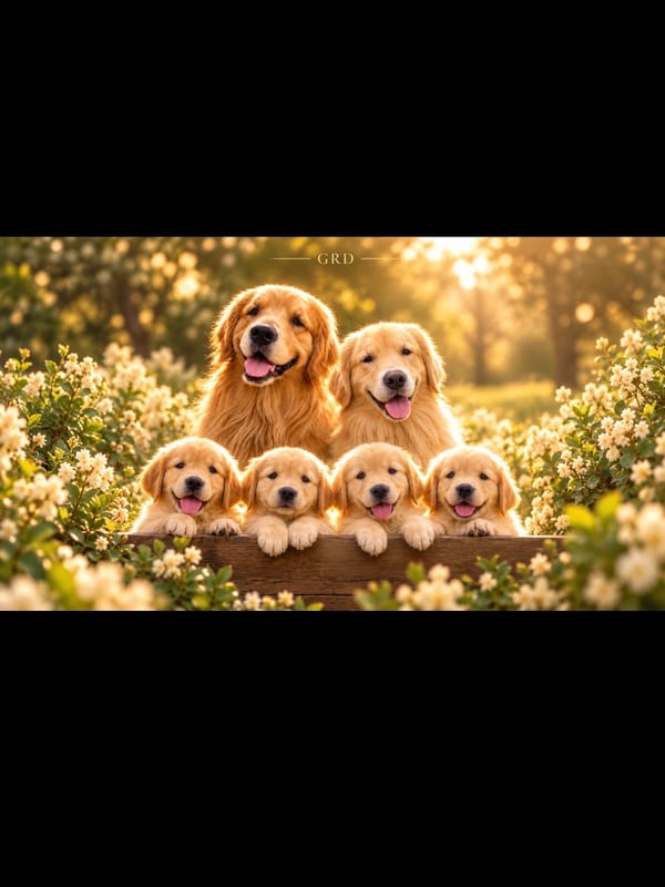 Golden Retriever family at GRD Kennel